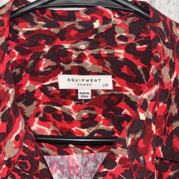 Womens Size L Equipment Signature Jacquard Shirt EUC - Picture 3 of 5